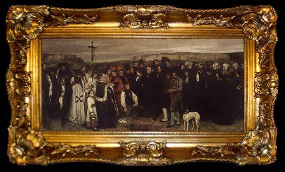framed  Gustave Courbet Burial at Ornans (mk09), ta009-2